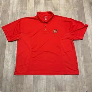 Mens Pro Player Maryland Terps Performance Polo Short Sleeve Shift‎
